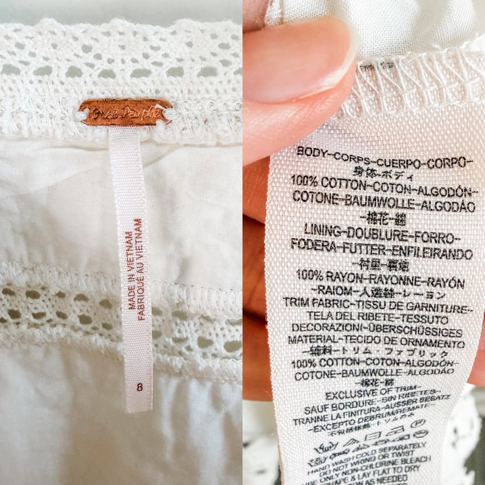 Free People Cross My Heart Crotchet Mini Dress - Picture 15 of 15